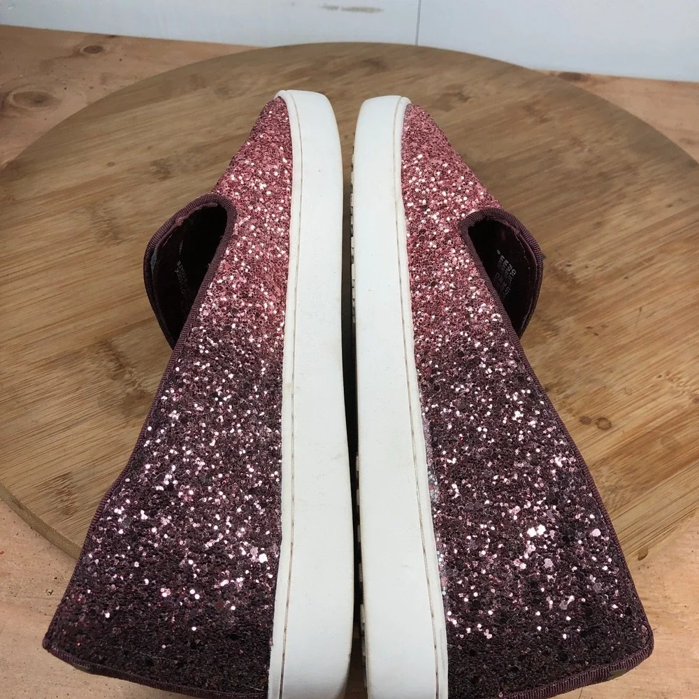 Birdies The Swift Womens size 9 shoes rose Sparkle Flitter Slip On Loafers